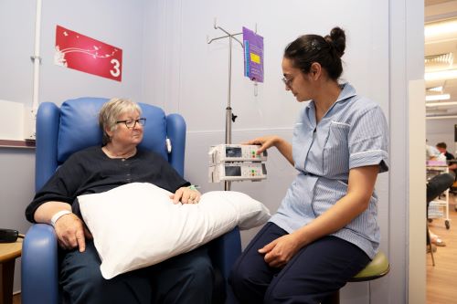 Photograph of a nurse using an IV pump that you have in hospital