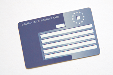 Photograph of EHIC card